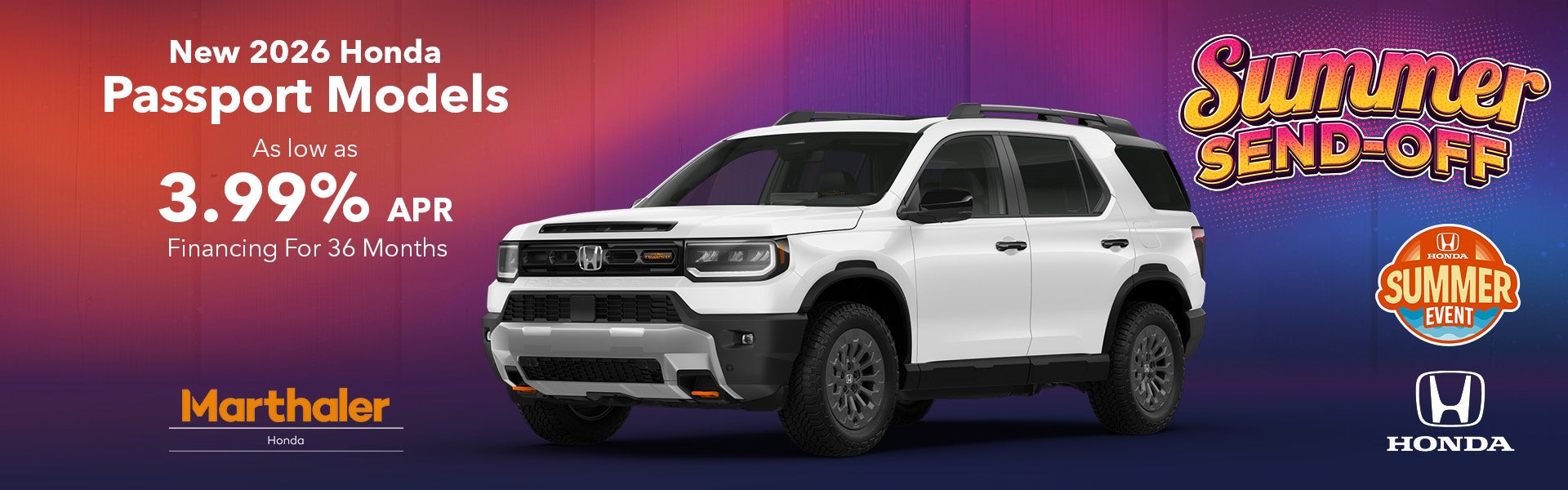 New 2026 Honda Passport Models