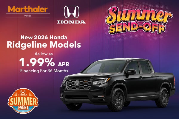 New 2026 Honda Ridgeline Models