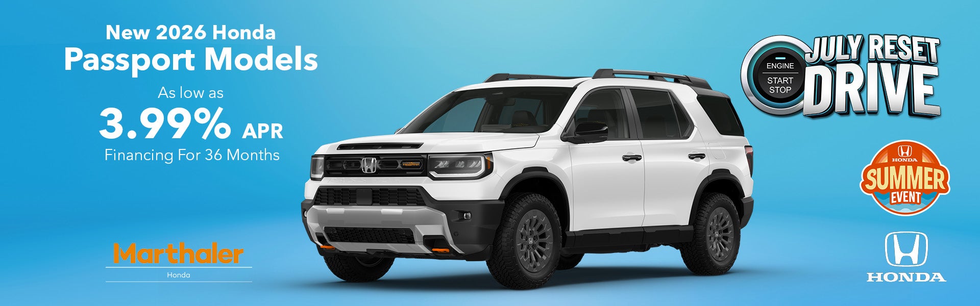 New 2026 Honda Passport Models