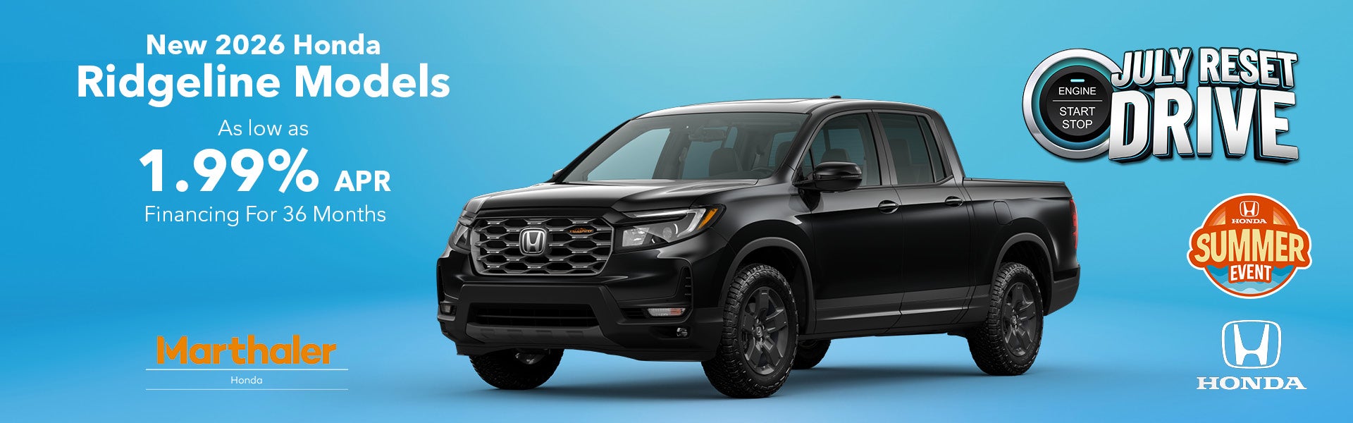 New 2026 Honda Ridgeline Models