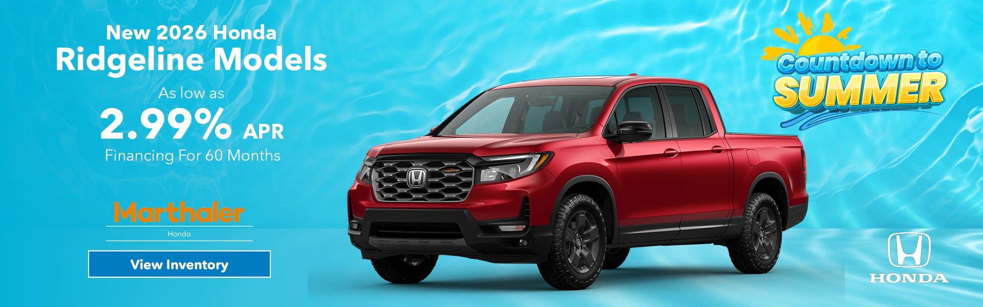 New 2026 Honda Ridgeline Models