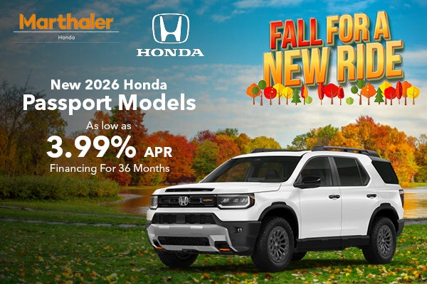 New 2026 Honda Passport Models