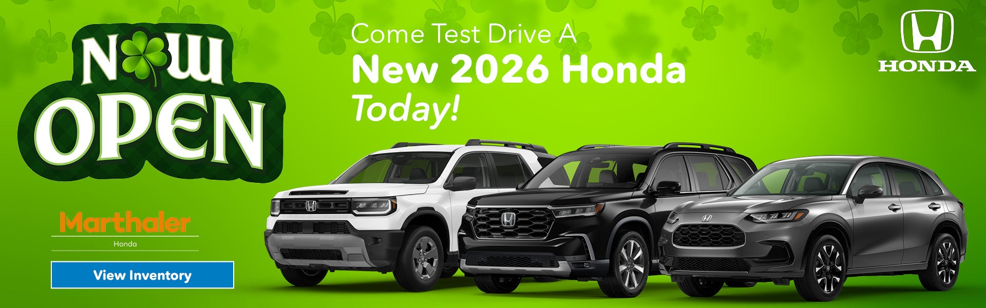 Come Test Drive A New 2026 Honda